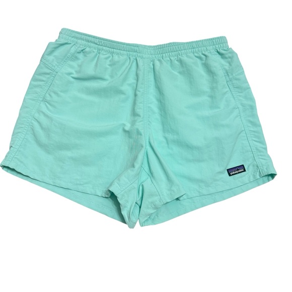Patagonia Women's Baggies Nylon Shorts Seafoam Blue Green Sz M - Picture 2 of 9